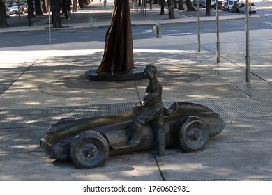 Sculpture In Honor Of Juan Manuel Fangio In Buenos Aires In April 2013