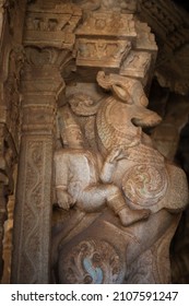 Sculpture, King Krishnadevaraya, Riding Horse, Vittala Temple, Hampi, Karnataka, India