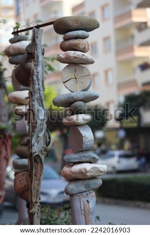 Sculpture made of stone, designed for street decoration.