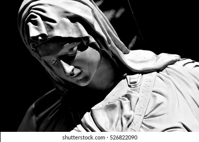 Sculpture of Mother Mary at Shrine of Our Lady of Matara Sri Lanka.