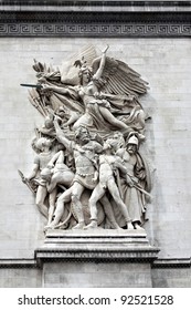 Sculpture On The Arch Of Triumph, Paris - Le Départ De 1792 (or La Marseillaise), By François Rude, Celebrating The Cause Of The French First Republic During The 10 August Uprisin