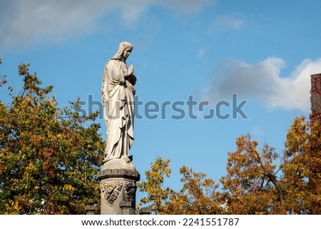 Sculpture of the Virgin Mary made of stone from Caspar von Zumbusch 1861 in Paderborn