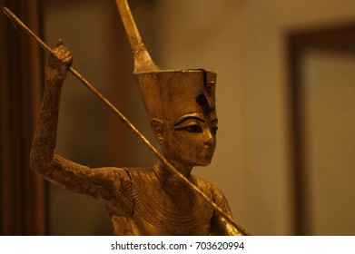 Sculpture Of A Warrior At The Cairo Museum