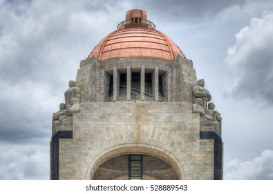 Sculptures Of The Monument To The Mexican Revolution (Monumento A La Revolucion Mexicana). Built In Republic Square In Mexico City In 1936.
