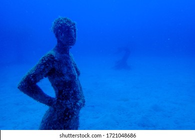 Sculptures Of People. Museo Atlantic, Lanzarote, Islas Canarias