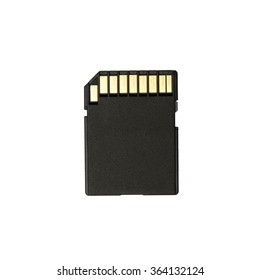 SD Memory Card Isolated On White Background

