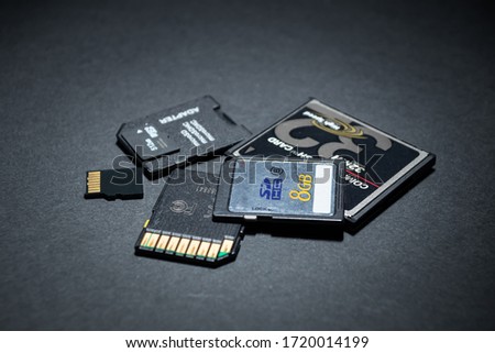 SD, microSD and CompactFlash memory cards