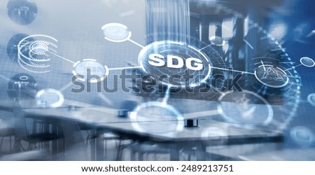 SDG - Sustainable Development Goals. A shared plan for peace and prosperity for people and planet now and in the future.