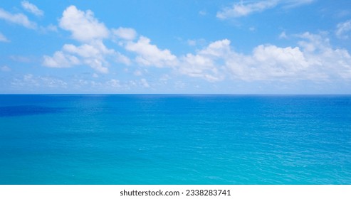 Sea Aerial view blue sky, blue sea. Aerial view blue sea horizon as far as the eye can see One part sky, one part sea. - Powered by Shutterstock