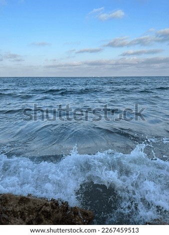 Sea. the sea is agitated
