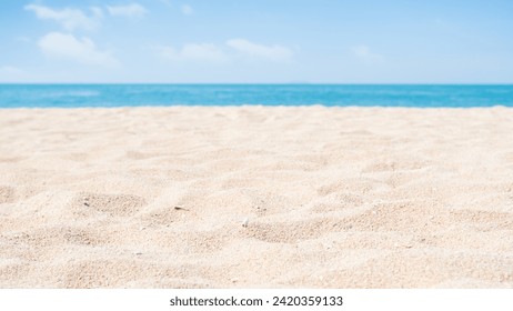 Sea Background Shore Blue Water White Sky Season Summer Tropical Ocean Beautiful Wave Seascape Vacation Smooth Wallpaper Island Outdoor Tropical Coast Sandy Nature Landscape Space for Travel Relax.