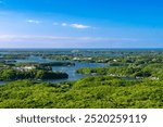 The sea of ​​Ago Bay as seen from the observation terrace of Yokoyama Observatory, Ise-Shima