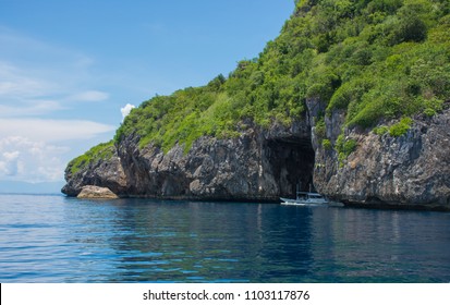 Sea And Boat In Bay Of Malapascua Island, Philippines