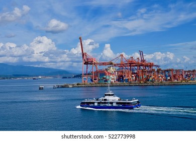 Sea  Bus And Port Of Vancouver. British Columbia. Canada.