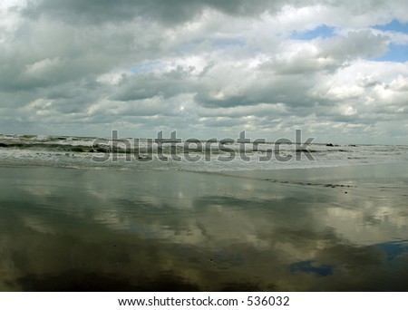 Similar – Foto Bild clouds and water reflection