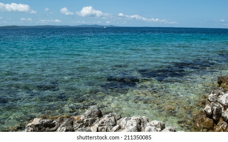 Sea Coast And Beach At Petrcane, Zadar, Croatia