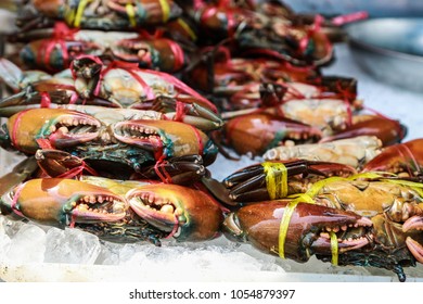 Sea Crab Sales In The Wet Market.