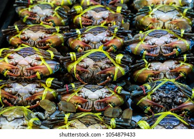 Sea Crab Sales In The Wet Market.