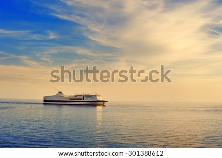 Similar – Image, Stock Photo Out of the Harbour Water