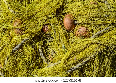 Sea Drift Net Which Dries In The Summer Sun.