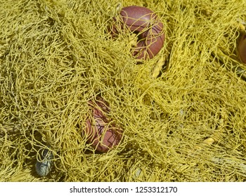 Sea Drift Net Which Dries In The Summer Sun.