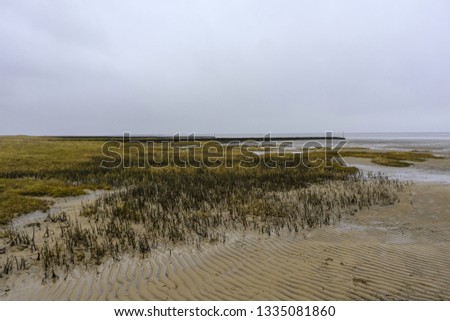 Similar – Lahnungen coastline barge