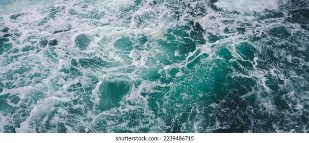 Sea foamy waves close up, abstract nature background and texture - Powered by Shutterstock