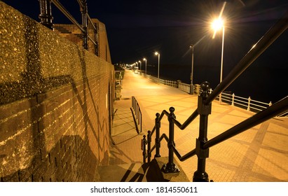 Sea Front Steps At Night