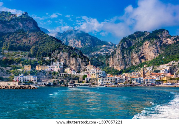 Sea Front View Amalfi Town Amalfi Stock Photo (Edit Now) 1307057221