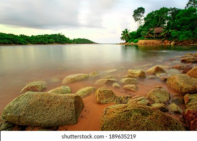 Sea In Ghana, West Africa, Taken In Long Speed Shutter Technic