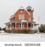 The Sea Girt Lighthouse in Sea Girt, New Jersey, USA. This lighthouse flashed its first light December 10, 1896.