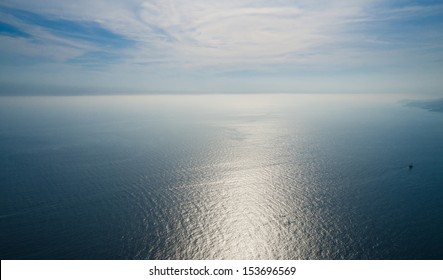 Sea Horizon With A Bird's Eye View