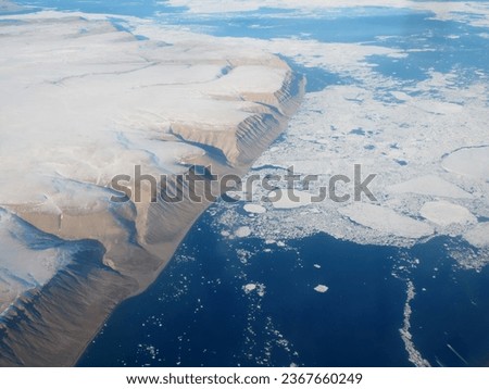 sea ice in Canadian Arctic, Devon island, Nunavut