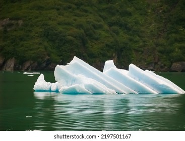 Sea Ice And And Disappearing Glacier Of Tracey Arm Alaska