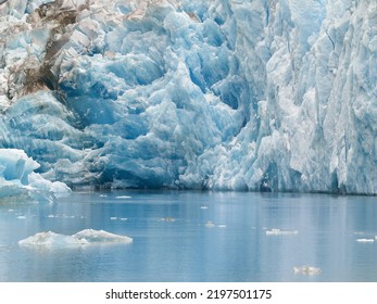 Sea Ice And And Disappearing Glacier Of Tracey Arm Alaska