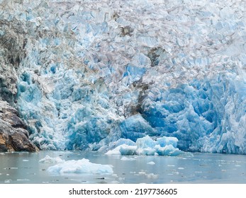 Sea Ice And And Disappearing Glacier Of Tracey Arm Alaska