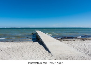 Sea And Jetty View At East Coast Of Jutland