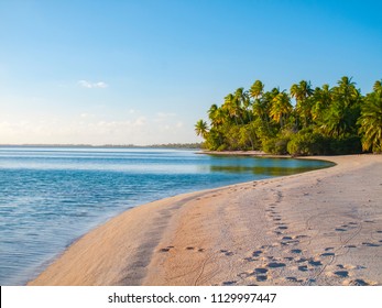 Sea And Landscape On Fakarava Atoll, Tuamotus Archipelago, French Polynesia, France,south Pacific