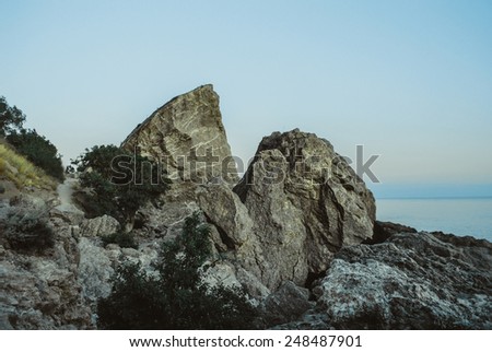 Similar – View from the Rock of Gibraltar across the sea