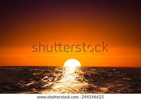 Similar – Sonnenuntergang an der Nordseeküste