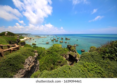 The sea of Miyako Island, Okinawa, Japan