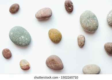 
sea ​​pebbles, sea ​​pebbles on a white background
