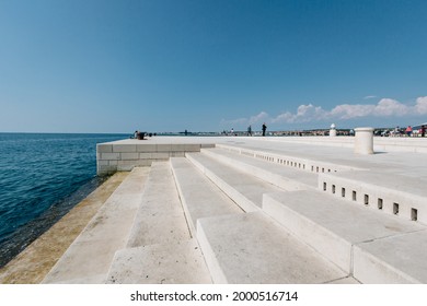 Sea Organ, an architectural sound art object located in Zadar, Croatia - Powered by Shutterstock