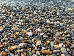 Sea And Pebble Beach Background
