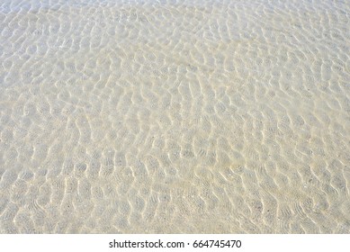 Sea Ripple Texture On  Sandy Ocean Floor