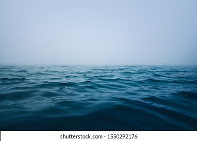 Sea ripple water with morning fog