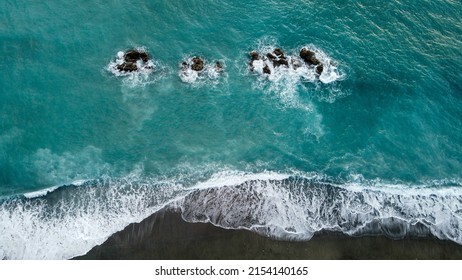 Sea Rocks Undertow Aerial Photo 