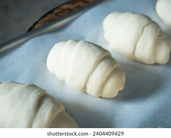 sea salt butter bread roll before baking - Powered by Shutterstock