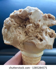 Sea Salt Caramel Gelato In Cone