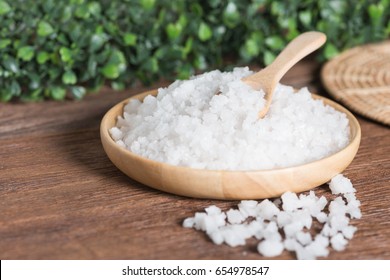 Sea Salt Epsom In Wood Plate.